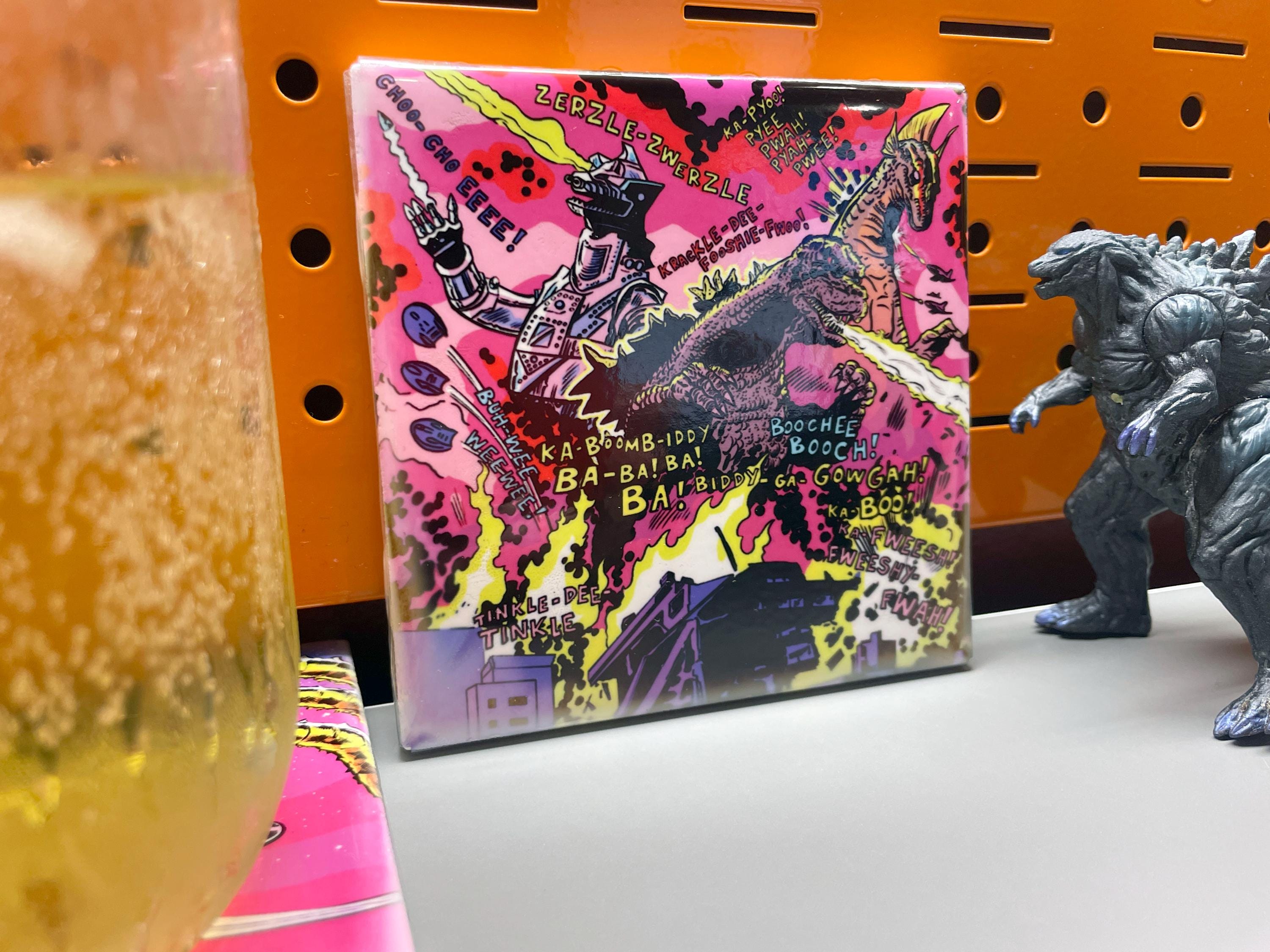 Godzilla Coaster Ceramic Tile Terror of Mechagodzilla - Etsy