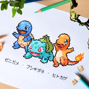Pixel art di Pokémon disegnata a mano e personalizzata