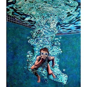 The Plunge no.3 - Original Stillman Giclee on Signed Archival Paper, 14x18 in.