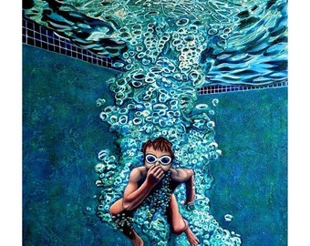 The Plunge no.3 - Original Stillman Giclee on Signed Archival Paper, 14x18 in.