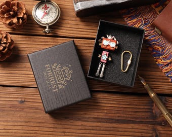 Robot Pendant, Bag Locket, Handmade Wooden Punk Steam Robot, Car Keychain, Robot Pendant, Keyring Locket, Desktop Accessory, Birthday Gift
