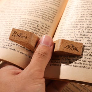 Abridores de páginas de madeira, porta-páginas para polegar, porta-páginas personalizados, auxiliares de leitura, acessórios para livros, presentes para amantes da leitura
