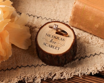 Personalisierte Baumstumpf Ring Box, Vorschlag Ringträger Box, Benutzerdefinierte Hochzeit Ring Träger Box, Ringträger Box, Verlobungsgeschenk, Jubiläumsgeschenk