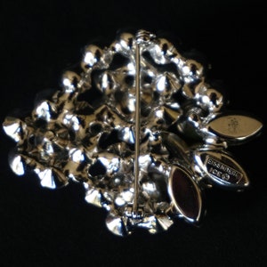 EISENBERG ICE Beautiful Vintage Brooch with Clusters of Clear and Smoky Rhinestones image 7