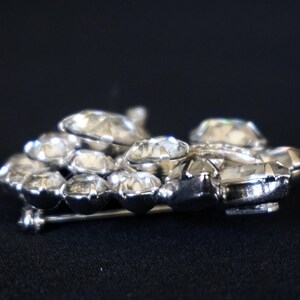 EISENBERG ICE Beautiful Vintage Brooch with Clusters of Clear and Smoky Rhinestones image 10