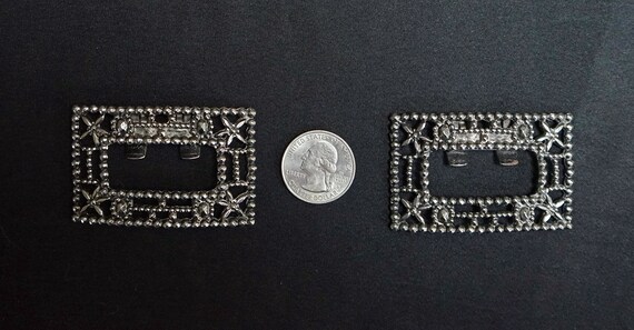 TIP TOE Vintage Metal Openwork Rectangular Shoe C… - image 5