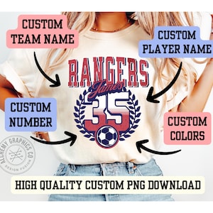 Personalized Soccer Mom Png, Custom Soccer Png, Custom Soccer Team Png, Custom Mascot Png, Gameday Soccer Png, Custom Sport Shirt Design