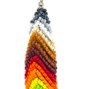 Spectrum Splendor Earrings / Colorful / Handmade / Beadwork / Artwork / Beading / Jewelry image 2