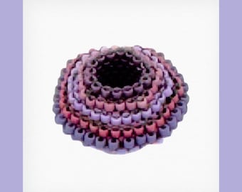 Purple Spinner Beaded Bead | Handmade | Beadwork | Spinner | Colorful Jewelry | Pendants