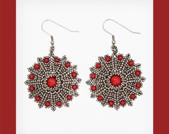 Swarovski Crystal Beaded Earrings | Hypoallergenic Silver Plated Wire
