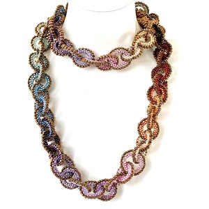 Nested Ring Beaded Necklace Instructions | Handmade | Beadwork | Instructions | Patterns | Beading | Colorful | DIY