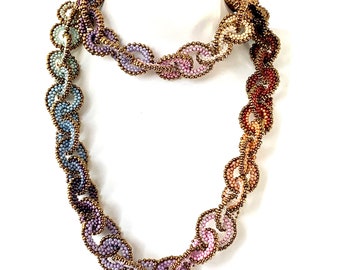 Infinity Layers: Nested Ring Beaded Necklace Instructions | Handmade | Beadwork | Instructions | Patterns | Beading | Necklaces