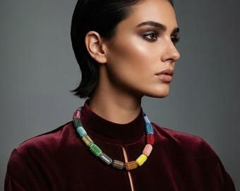 Lets Play with Colors Beaded Necklace | Handmade | Beadwork | Delica Beads | Seed Beads | Necklaces | Jewelry