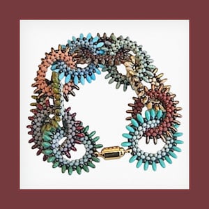 Multi-Colored Corsage Beaded Bracelet Instructions | Handmade | Seed Beads | Beadwork | Learning | Jewelry | DIY | Digital