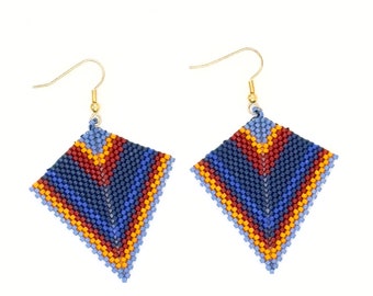 Bright Kite Earrings / Summer / Beading / Beadwork / Handmade / Jewelry