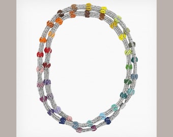 Bumpy Road Necklace / Colorful / Beadwork / Artwork / Beading / Handmade / Colorful / Jewelry