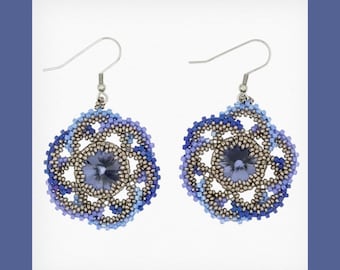 Dreamy Purple Arches Beaded Earrings | Handmade Jewelry | Beadwork | Beading | Earrings | Flowers