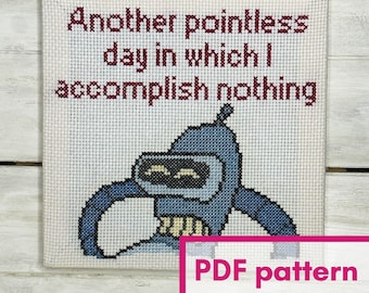 Another pointless day 6 inch cross stitch PATTERN