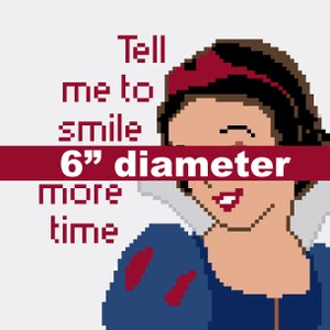 Don't Tell Me to Smile 6 inch cross stitch PATTERN image 4