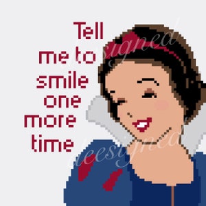 Don't Tell Me to Smile 6 inch cross stitch PATTERN image 3