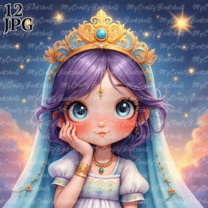 12 kleine meisjes clipart JPG schattige lieve kinderen graphics, leuke outfit meisje printables, instant digitale download, onbeperkt commercieel gebruik
