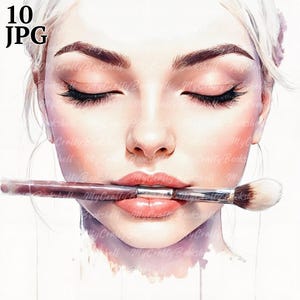 10 make-up clipart, cosmetica clipart, digitale clipart, hoge kwaliteit jpg's, afdrukbare clipart, digitale download, Papercraft