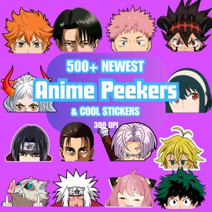 The Newest Peeker Anime Stickers 2026 Graphics: 500+ Png Bundle Design For Print