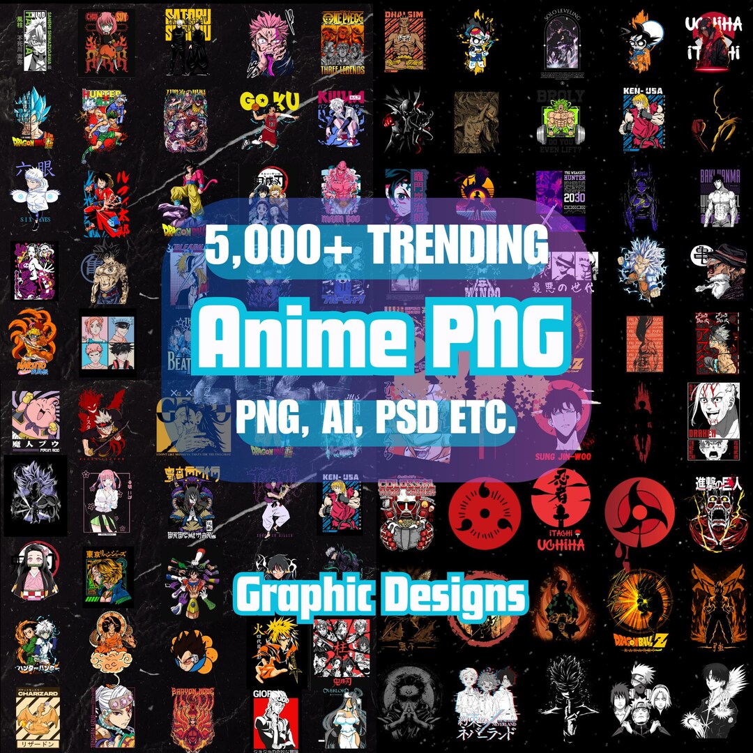 The Newest Anime 2026 Graphics: 5,000 + Png Bundle Design for Print - Etsy