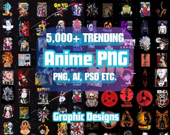 De nieuwste anime-graphics 2026: 5.000 + png-bundelontwerp om af te drukken