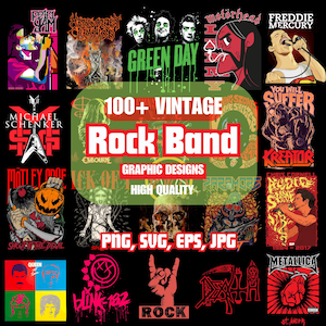 The Newest RockBand 2025 Graphics: 100+ Png Bundle Design For Print
