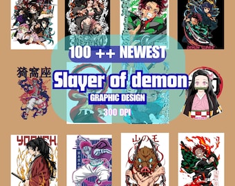 Der neueste Anime Slayer von Demon 2026 Grafiken: 100+ Png Bundle Design für den Druck