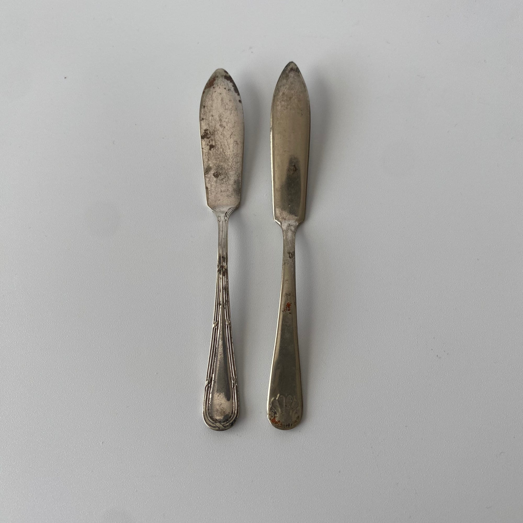 Antikes Viktorianisches Silber Buttermesser - W. J. Myatt & Co - Englisches Besteck Buttermesser - Vintage High Tea Picknick