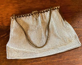 Art Deco Beaded Evening Bag – 1920s White Bridal Purse