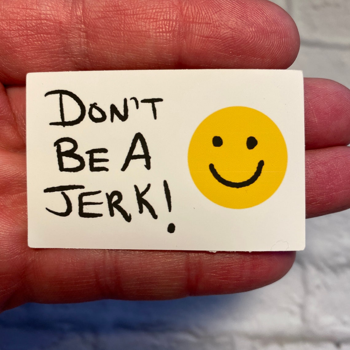 Dont Be A Jerk Vinyl Sticker Etsy