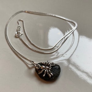 Silver Spider Charm Necklace