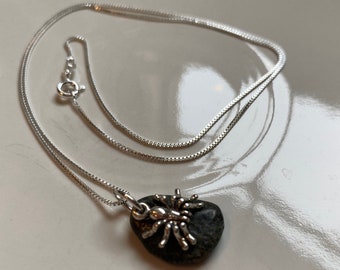 Silver Spider Charm Necklace