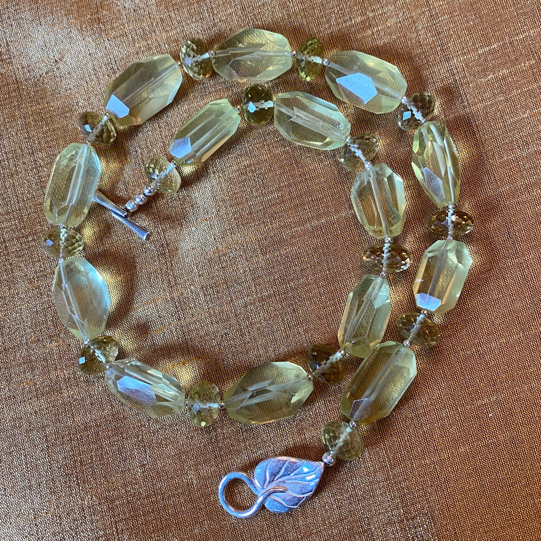 Lemon Lime Quartz Faceted Necklace Etsy UK