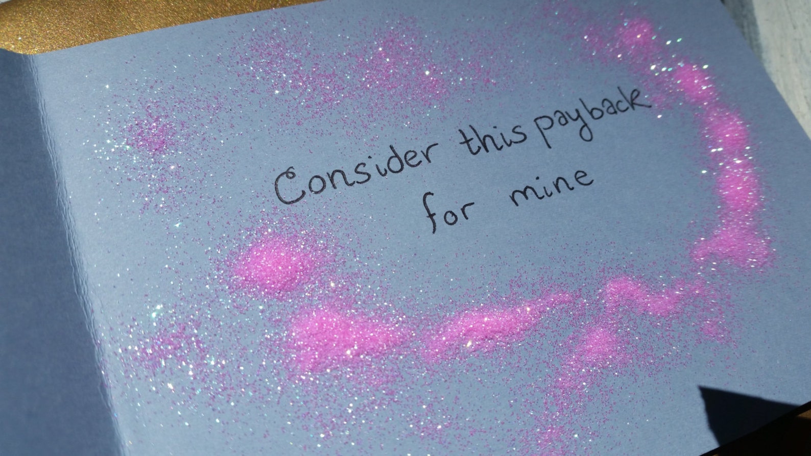 Glitter Bomb Card With Personal Message Etsy