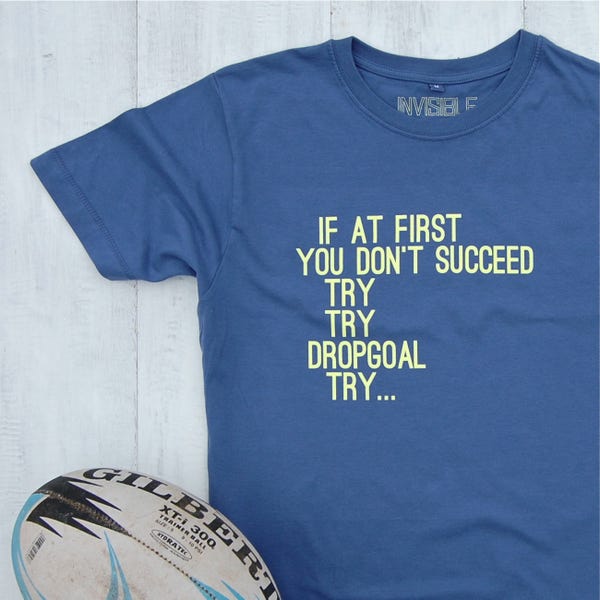 Rugby Try T-shirt - rugby t-shirt - rugby shirt - rugby tee - dad - gifts for him - mens t-shirts - sports tees - Christmas Gift - tshirt