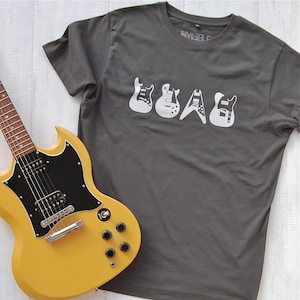 Iconic Guitars Organic Cotton T-shirt - guitar t-shirt - gifts for guitar players - mens t shirts - gifts for him - Father's Day Gift