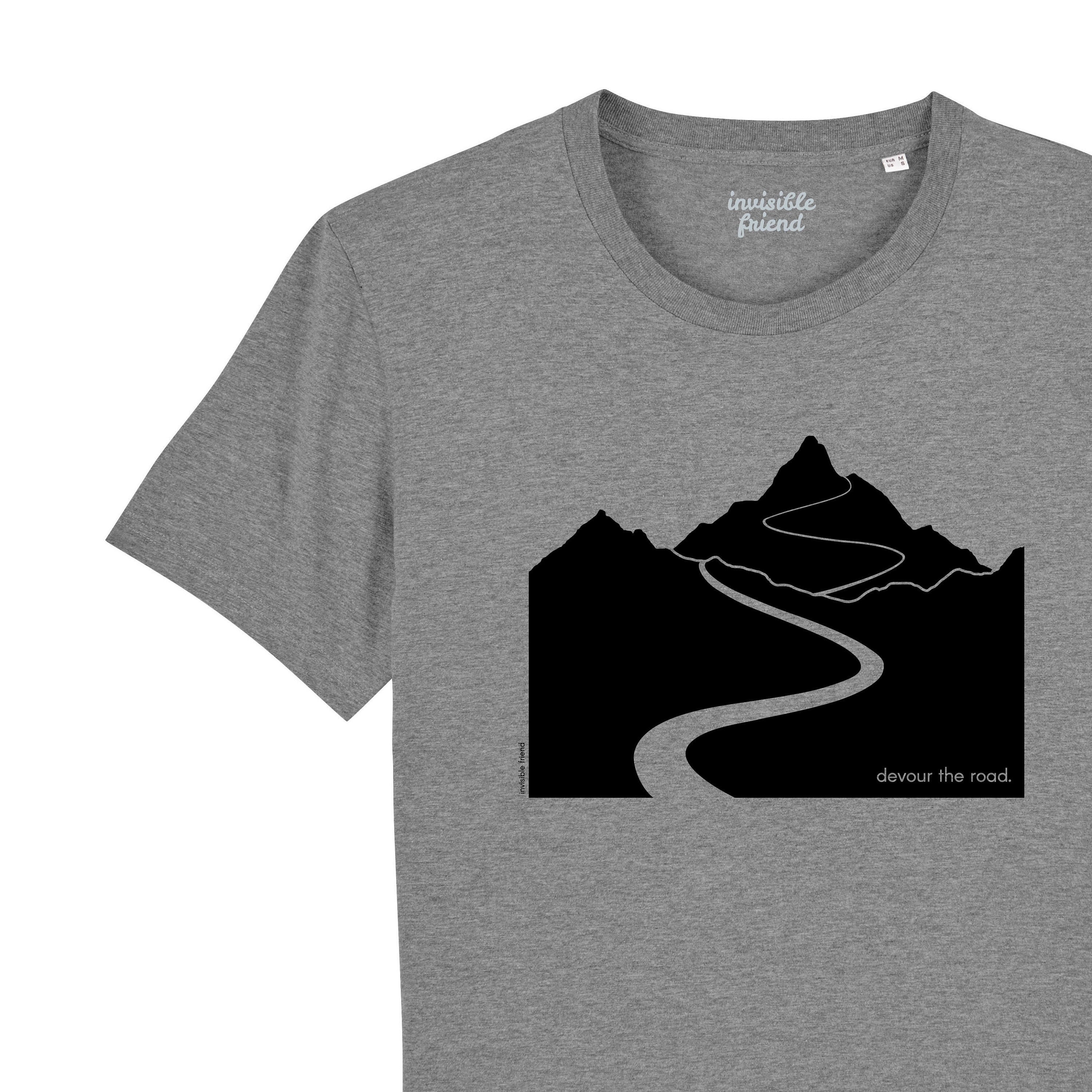 Image of Devour The Road T-Shirt - Cycle T-Shirt Bike Running Mountains Christmas Gift Graphic Tees Gifts For Him
