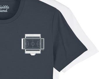 Preston North End Stadium-T-shirt: Deepdale Aerial View, biologisch katoen