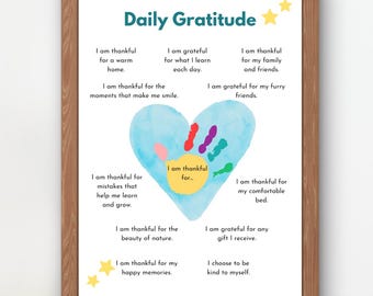 Gratitude Poster, Coping skills, calm down corner, therapy poster, calming tools, counselor décor, classroom poster, CBT, gift, Thanksgiving