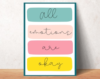 Calm Corner Poster Mental Health, Poster CBT Therapist Office Wall Art Mindfulness Counselor gift, PDF, Trendy Posters