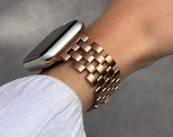 Rose Gold Apple Watch Band: Stainless Steel iWatch Strap