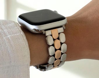 Rose Gold Apple Watch Band: Stainless Steel iWatch Bracelet for Women