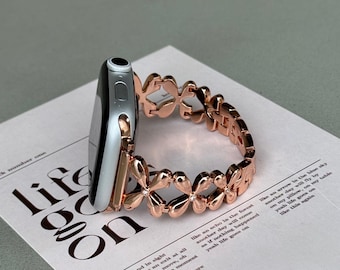 Rose Gold Apple Watch Band: Women's Stainless Steel Bracelet