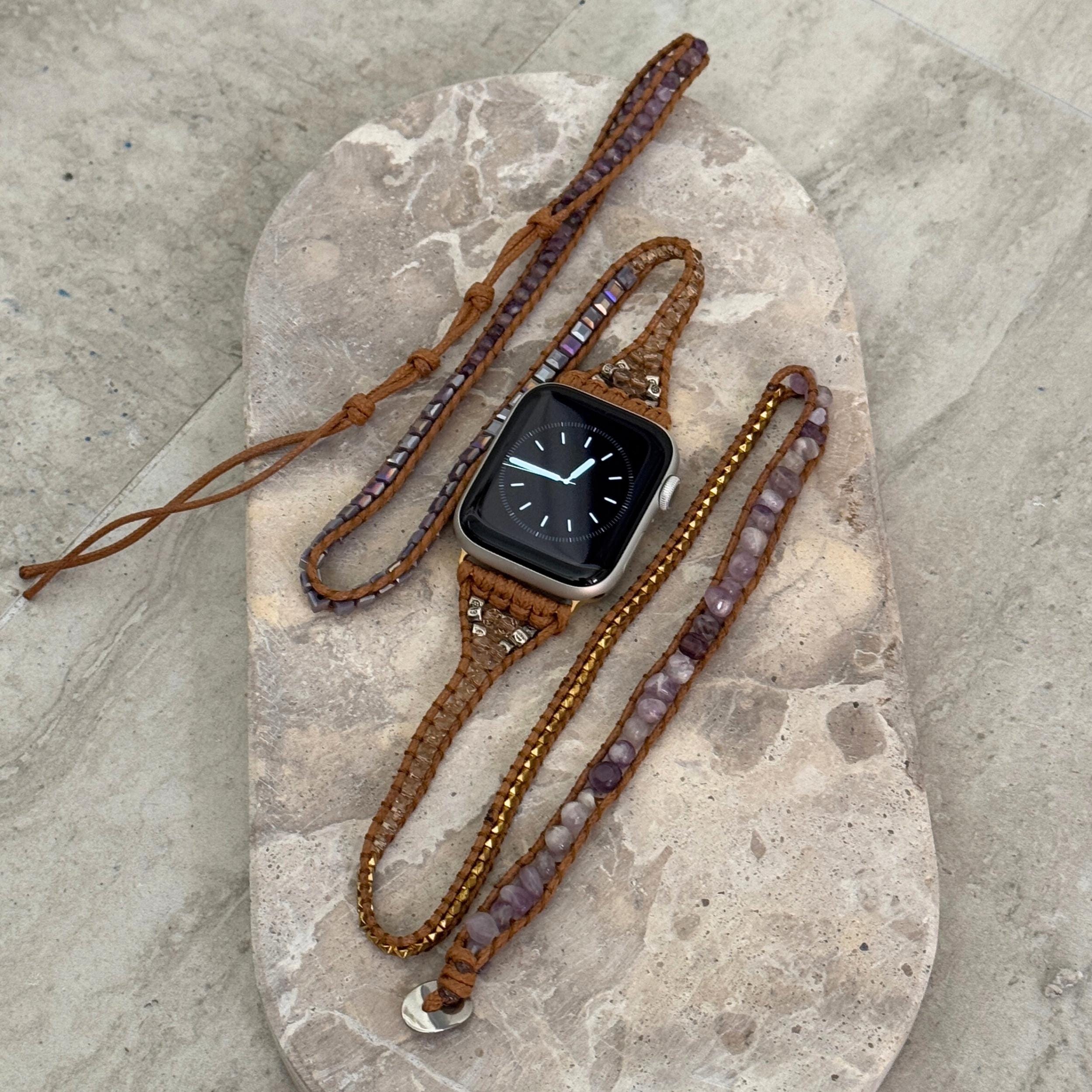 Handmade Beaded Rope Apple Watch Band: Boho Chic Women's Bracelet - Etsy