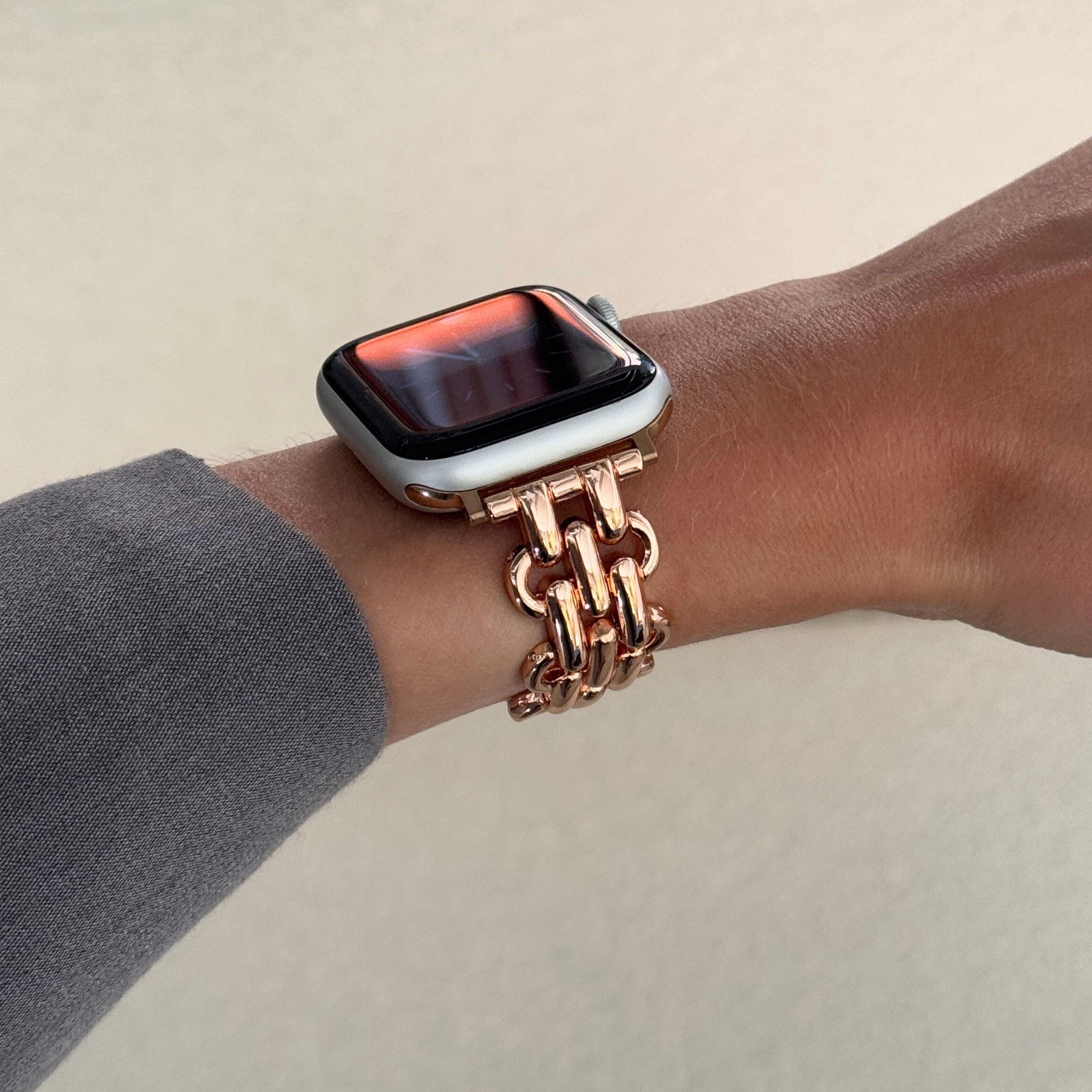 ゴールドのApple Watchバンド：ステンレススチール製リンク 