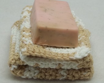 Beige Crochet Face scrubie/facecloth,beige facecloth/face scrubie,beige crochet washcloth,beige facecloth/face scrubie,eco-friendly